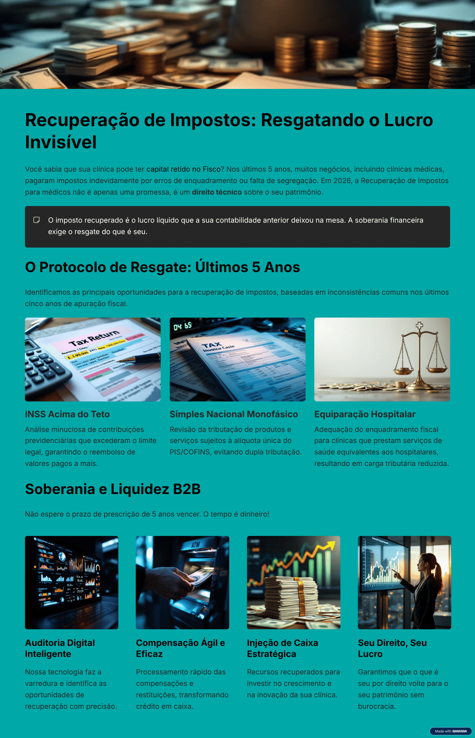 Recuperação de impostos: Resgatando o lucro invisível